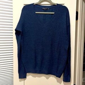 Prana V-Neck Waffle Knit Sweater